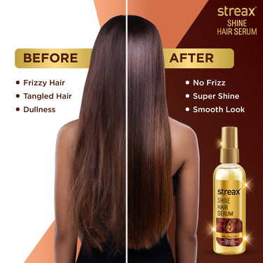 Streax Hair Serum 115ml, Vitalized with Walnut Oil, For Hair Smoothening & Shine. Hair Serum for dry, frizzy hair for men and women